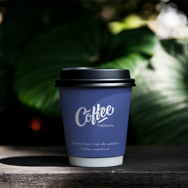 لیوان کاغذی دوجداره آبی 250