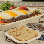 بشقاب مستطیل یکبار مصرف