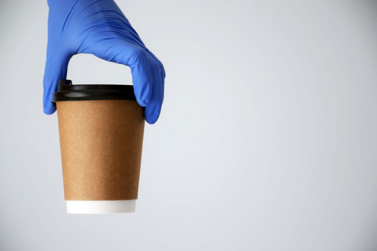 لیوان کاغذی کرافت درب دار